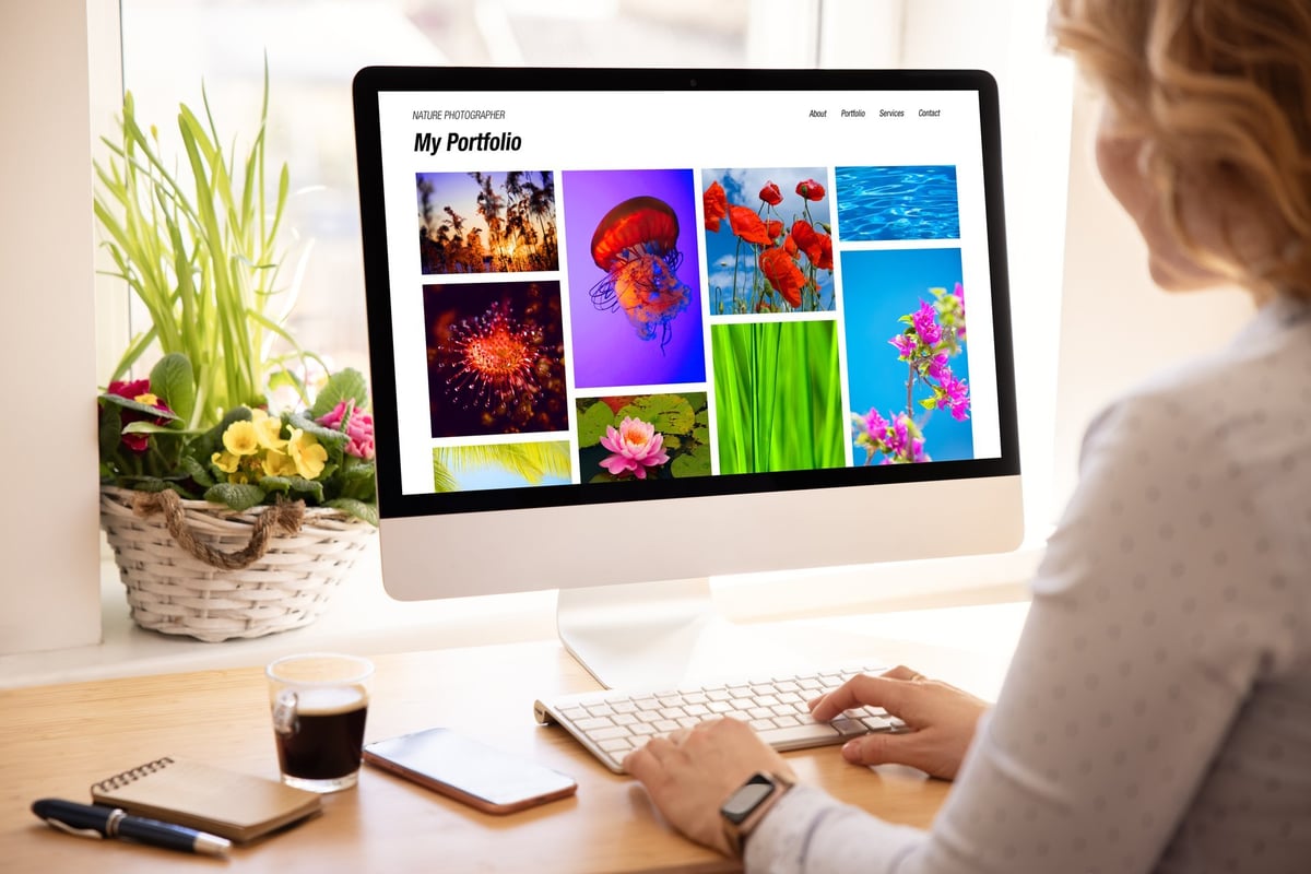 Grid layout portfolio website