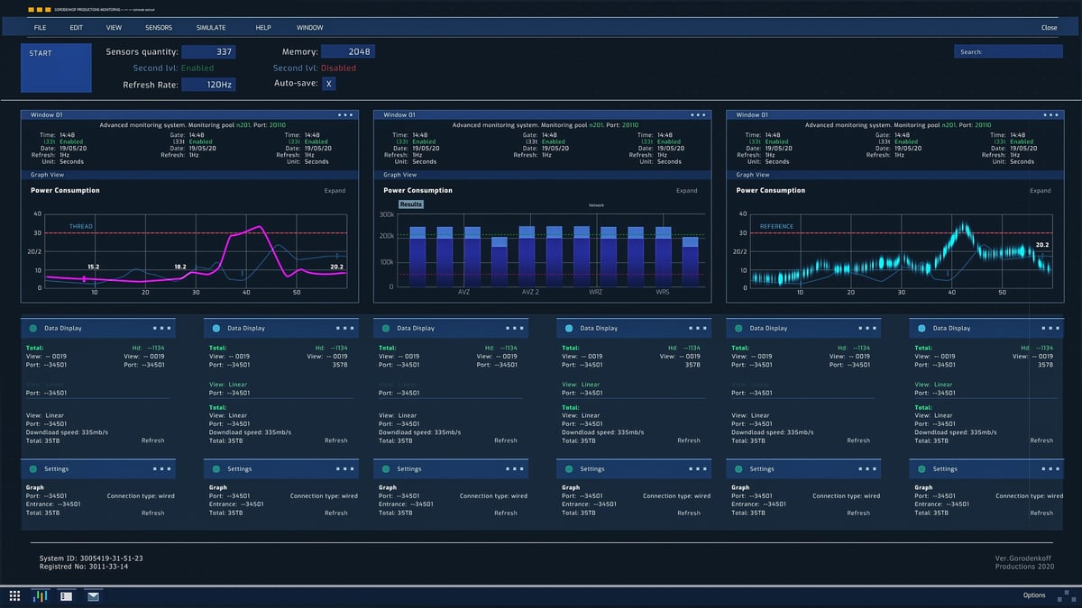 Dashboard analytics website interface