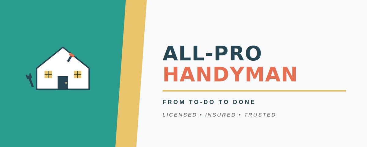 All-Pro Handyman logo with house icon on teal background and tagline From To-Do To Done